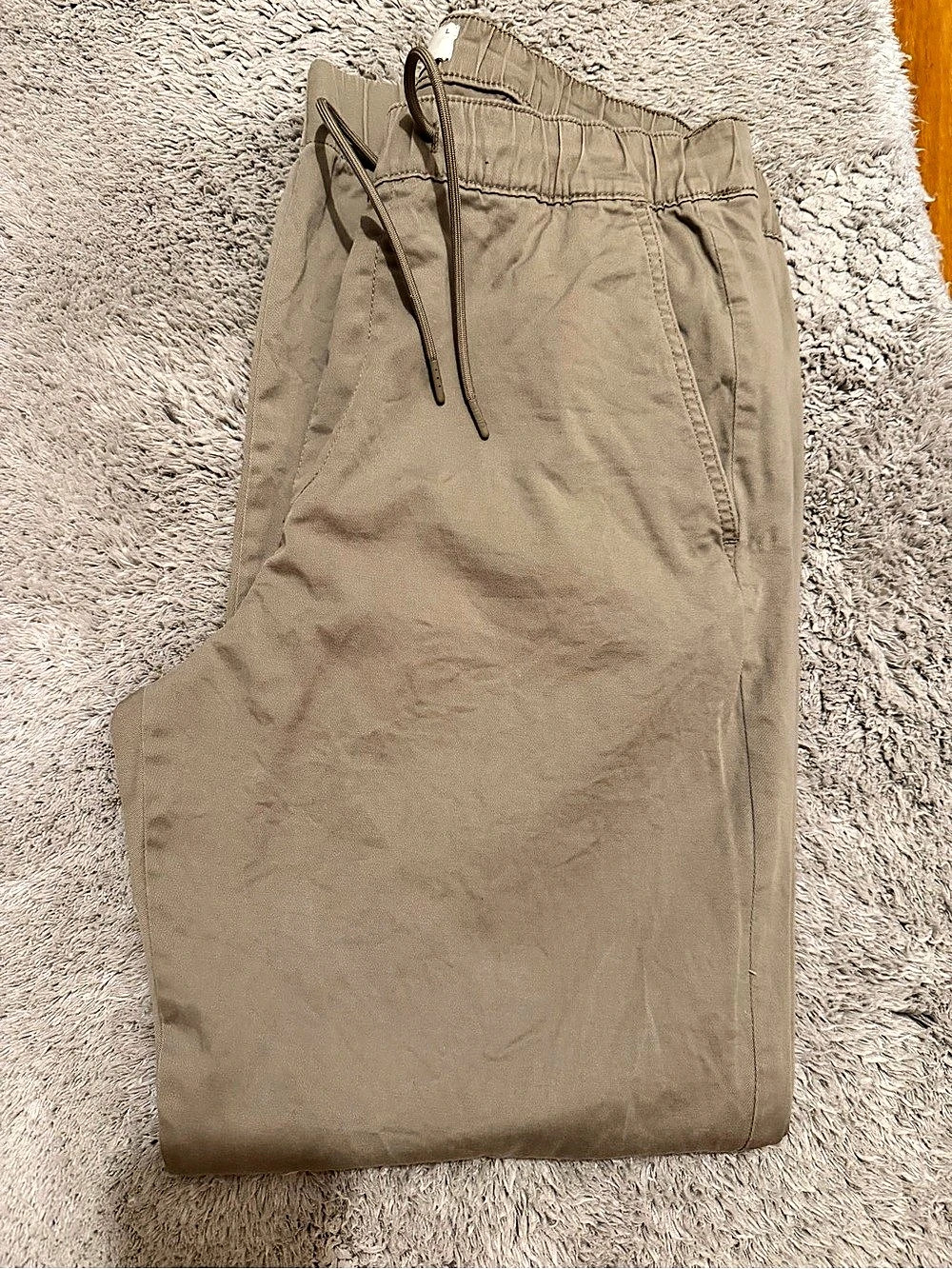 Hollister Twill Jogger Pants in Brown Size Large